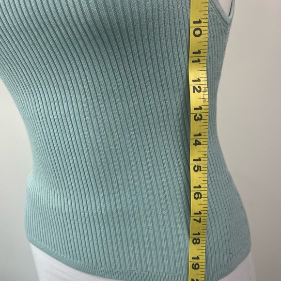 Wayf One-Shoulder Ribbed Tank Top - Light Aqua - Picture 7 of 9